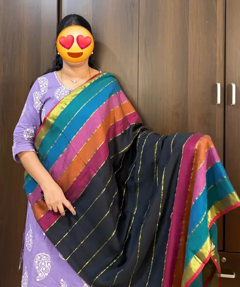 Mul cotton Rainbow Saree